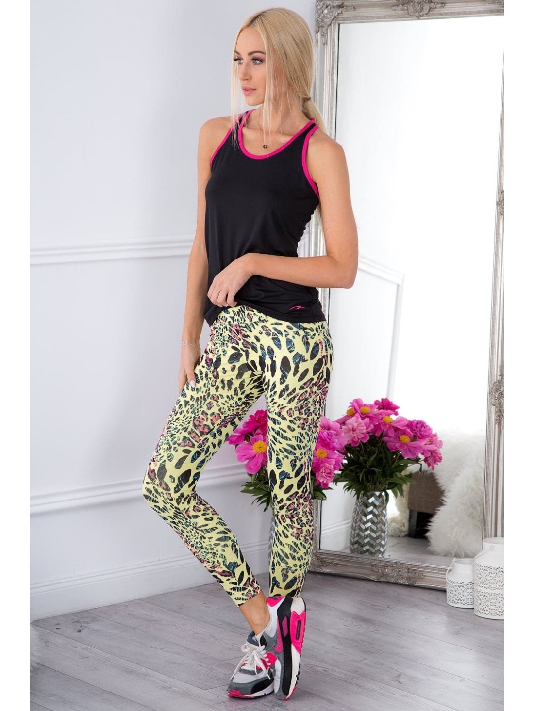 Leopard print sports leggings H006 - Online store - Boutique